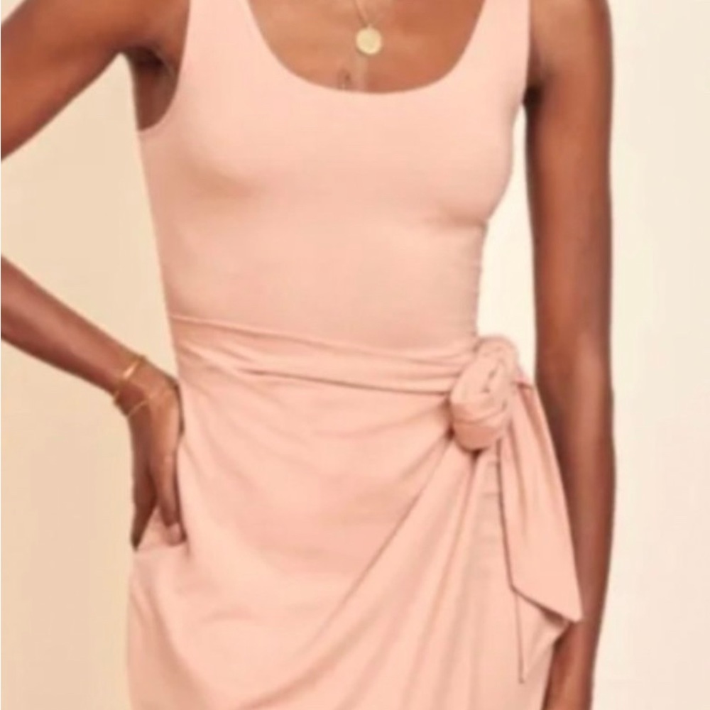 COPY - reformation kaila knit dress beig